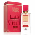 Red perfume bottle and packaging with 'Lattaafa' branding on a white background