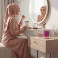 charm wanita melayu meja sisi bilik hijab