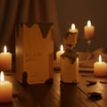 Eclaire Banoffi diterangi lilin caramel – mood romantik warm