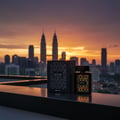 NOW Rave dengan latar rooftop KL sunset, gaya lelaki moden