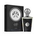 Perfume bottle and packaging of Ta'weel Latifa on a white background
