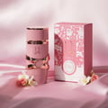 Yara Elixir Lattafa atas satin merah jambu lembut, gaya feminin mewah Malaysia