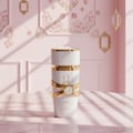 Yara Moi di kafe aesthetic pink – gaya feminin Malaysia”
