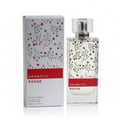 Perfume bottle and packaging with 'Aromatic Rouge' design on a white background