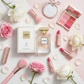 como moiselle flatlay makeup pink feminin wanita malaysia