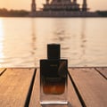 Exquisite Prive viral on wooden boardwalk at Marina Putrajaya, soft lake reflections, sunset cinematic Malaysian style