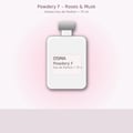 OSMA Powdery F Eau de Parfum bottle on a light pink background