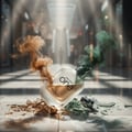 Pendára One perfume bottle with cityscape in the background