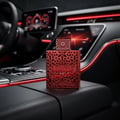 Rayhaan Crimson dalam kereta, lighting merah moden