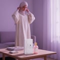 amaranth niche wanita melayu ruang tamu cahaya ungu