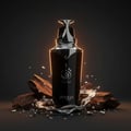 Taraf Black by Zimaya perfume bottle with metal and oud wood contrast bold men fragrance Malaysia