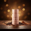 Tiramisu Caramel by Zimaya perfume bottle surrounded by coffee beans and vanilla pods luxury dessert scent Malaysia