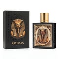 Rayhaan Pharaoh by Rayhaan 100ml EDP Unisex — Black perfume box and bottle featuring a gold pharaoh mask design, with hieroglyphics on the box.