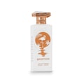 Gulf Orchid Reflection For Her 100ml by Gulf Orchid — White perfume bottle and its box, both featuring an orange circle with a flamingo and palm leaves design. | Gulf Orchid Reflection For Her 100ml by Gulf Orchid — Botol minyak wangi putih dan kotaknya, kedua-duanya menampilkan bulatan oren dengan reka bentuk