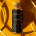 Maison Asrar Treasure by Maison Asrar 100ml EDP Unisex — Black bottle with gold geometric pattern and gold ornate cap, featuring a gold label with 'TREASURE ROYAL COLLECTION' text.