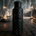 Maison Asrar Vanguard by Maison Asrar 100ml EDP Unisex — Black bottle with white geometric pattern and a white label with 'VANGUARD' and 'ROYAL COLLECTION' text.