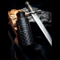 Maison Asrar Vanguard by Maison Asrar 100ml EDP Unisex — Black bottle with white geometric pattern and a white label with 'VANGUARD' and 'ROYAL COLLECTION' text.