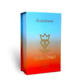 Bujairami Vanilla Dream — Perfume bottle with gradient orange-blue box, gold cap, and black label