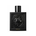 Rayhaan Wolf by Rayhaan 100ml EDP for Men — Black perfume bottle and box with embossed gold wolf head design, set against a white background.